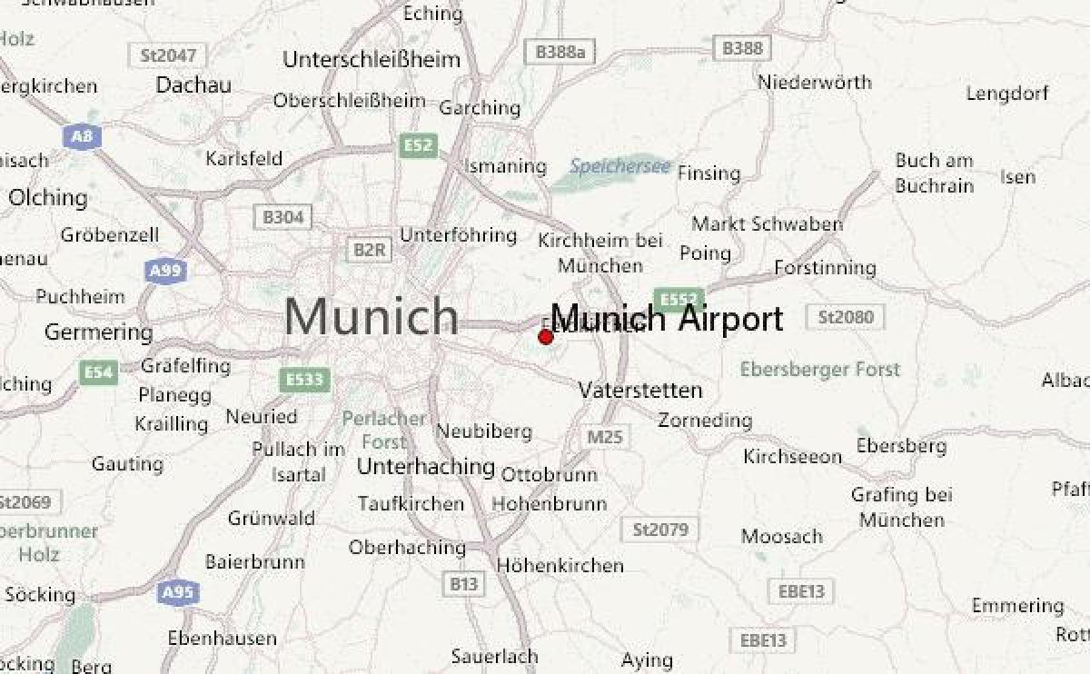 Münih haritası ve çevresi