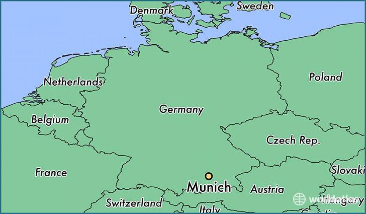 dünya haritasında Münih 