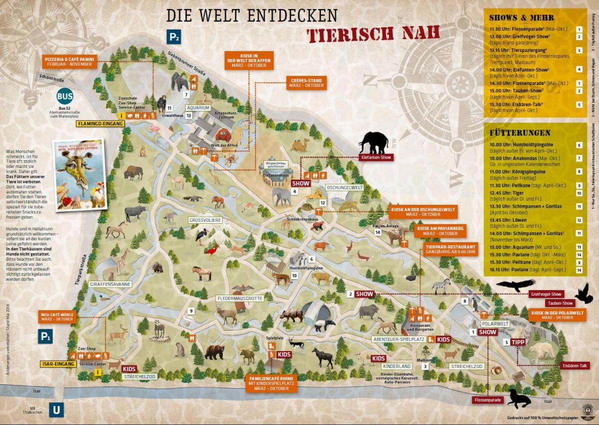 Münih Hayvanat Bahçesi haritası 