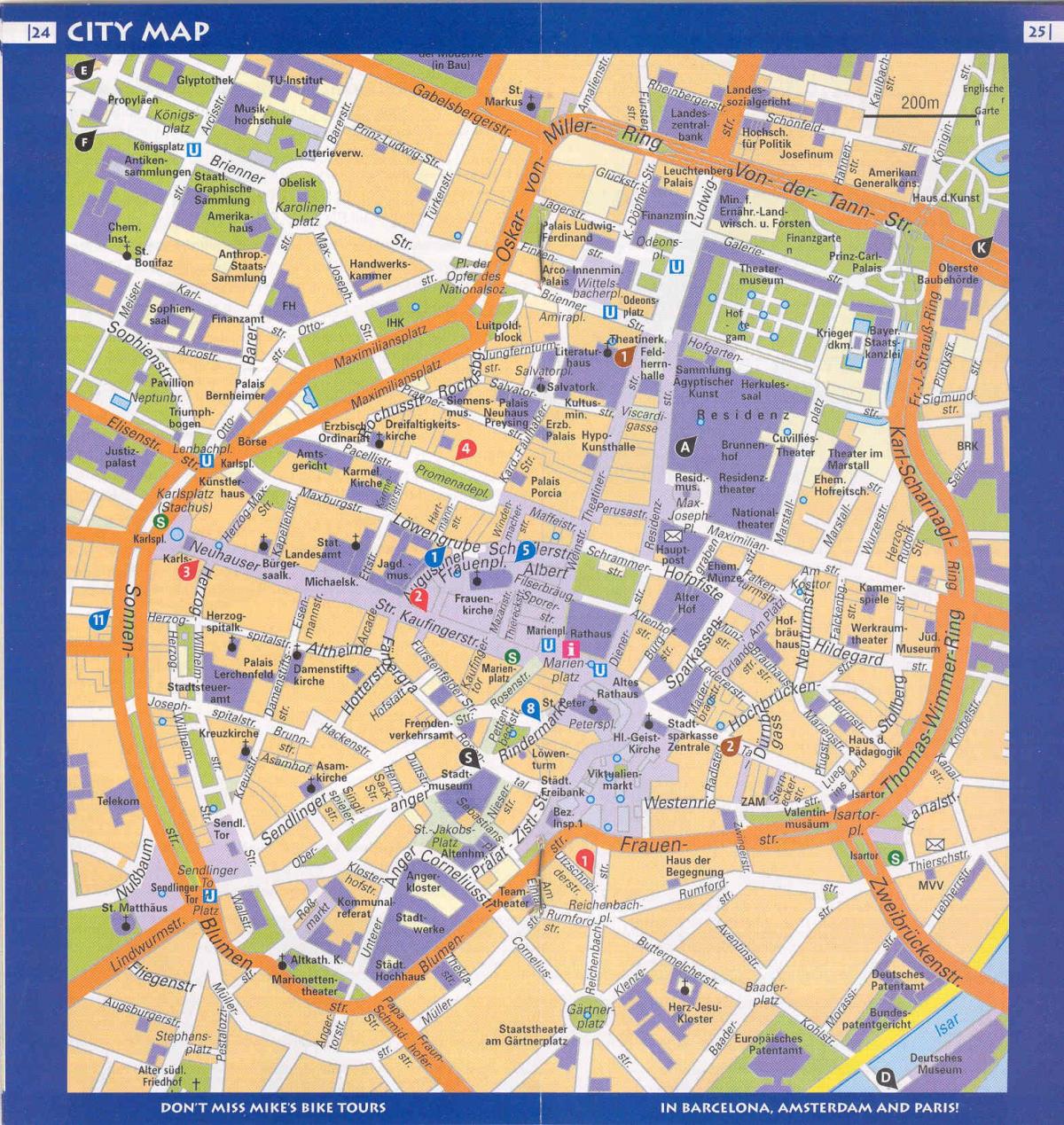 Münih merkezi haritası 