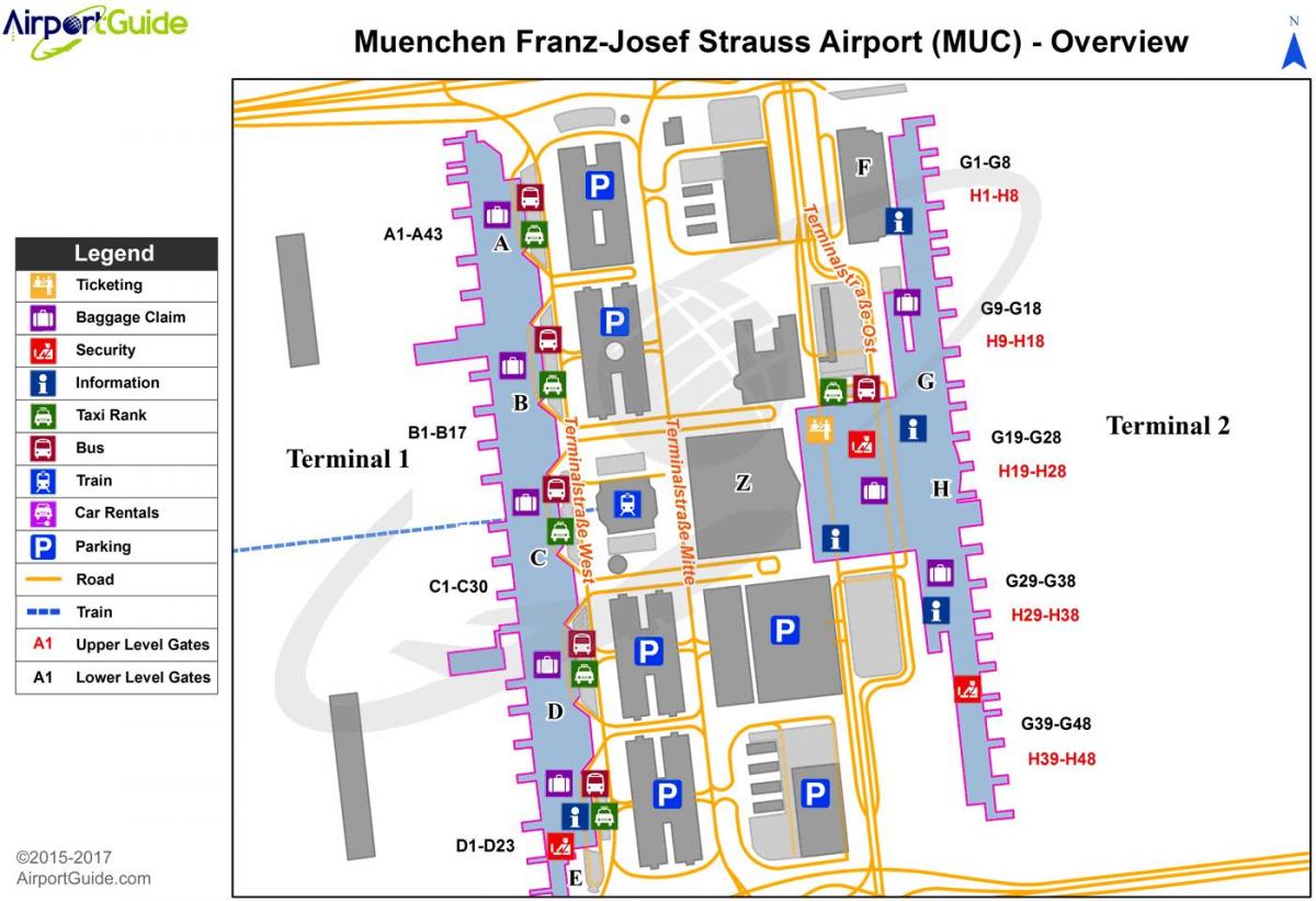 Münih Uluslararası Havaalanı Haritayı göster