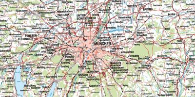 Münih haritası ve çevre il