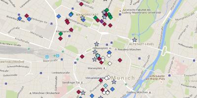 Münih otel haritası 