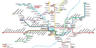 Münih tramvay haritası 