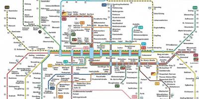 Münih ulaşım haritası