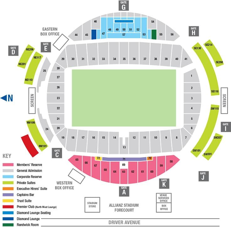 Allianz haritası arena koltuk 