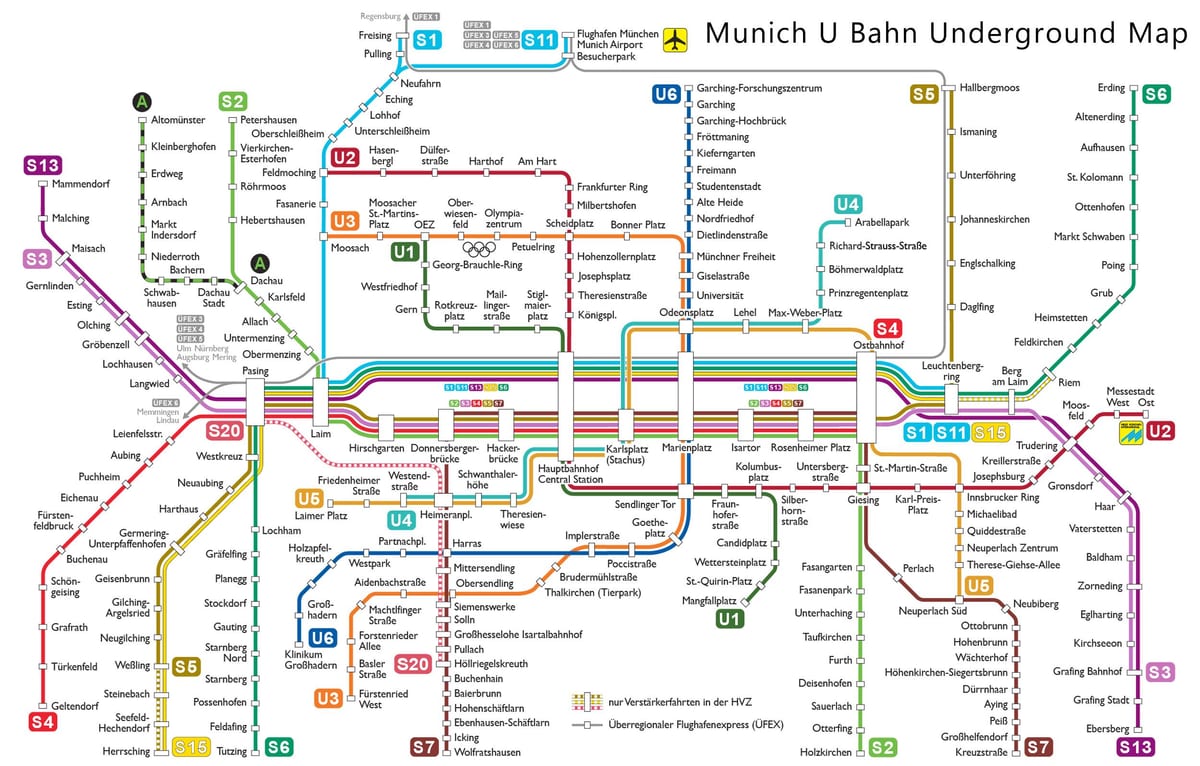 u bahn Münih göster