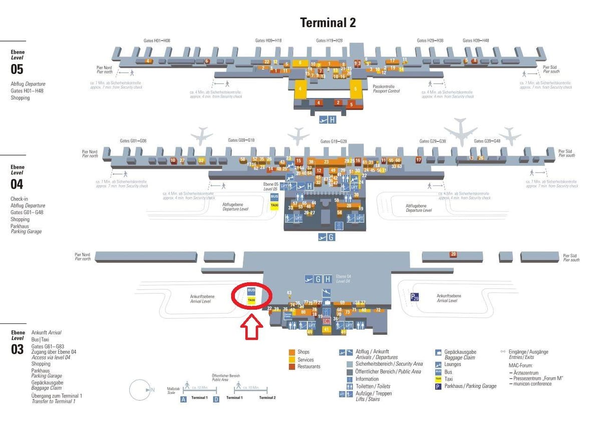 2, Münih haritası terminal 