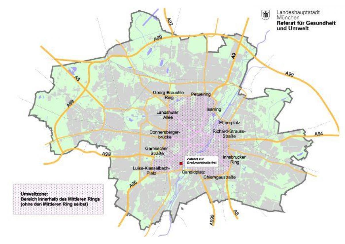 Münih yeşil bölge haritası 