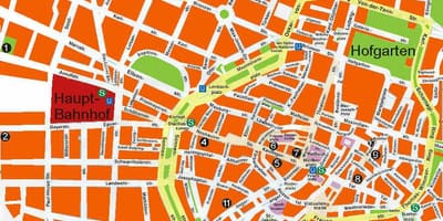 Münih bira salonu harita 