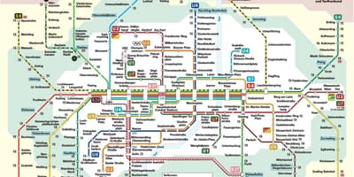 Münih Tren İstasyonu haritası